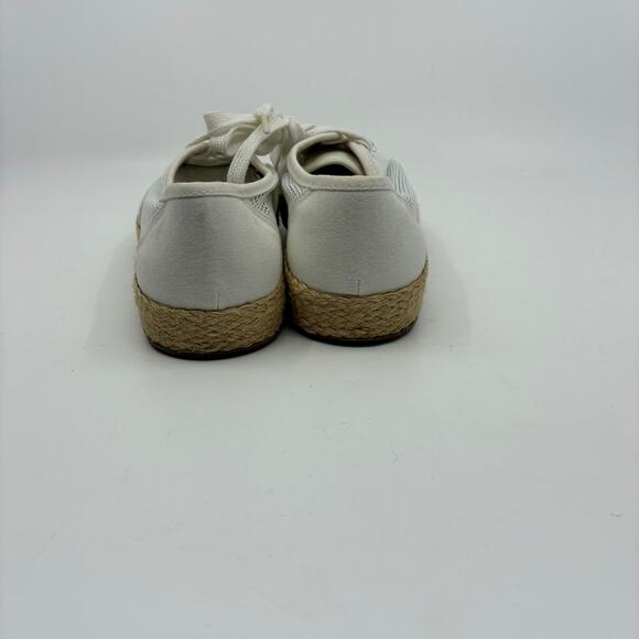Easy Spirit Anti Gravity White Canvas Lace-Up Espadrille Square Toe Sneaker 7M - Picture 5 of 8